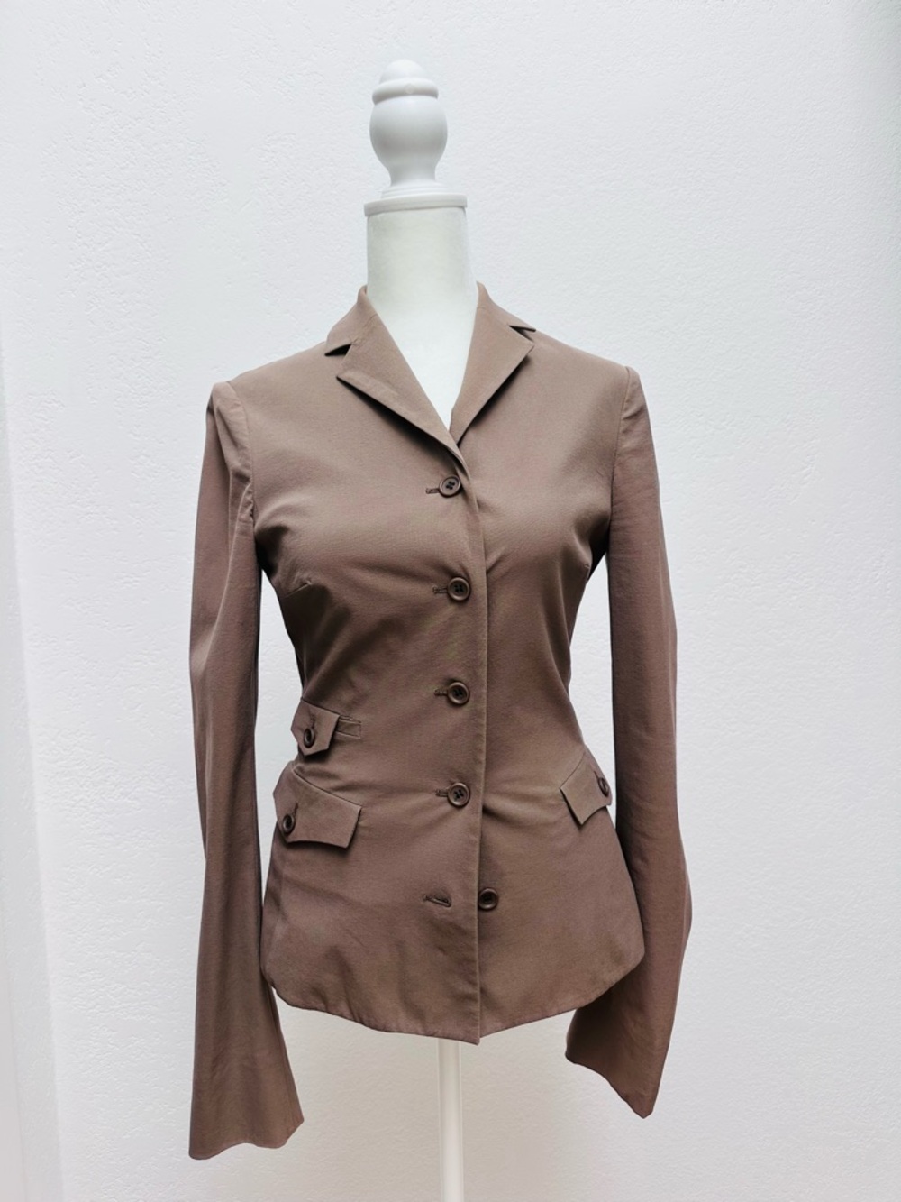 Prada Taupe Tailored Women's Blazer